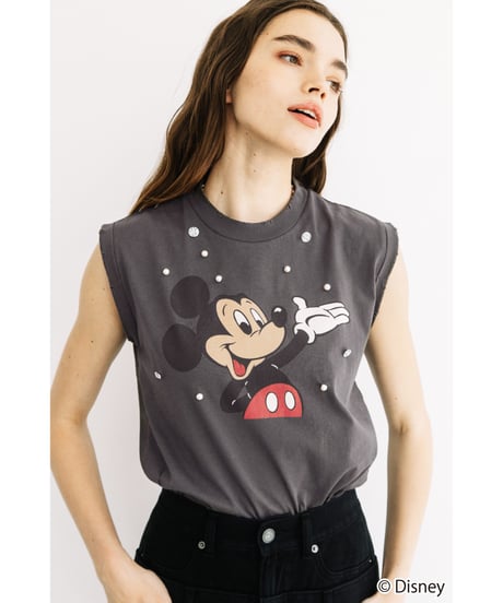 Disney / ビジューノースリーブTEE【WCJ-NA-063BLK】※8月上旬～中旬発売予定