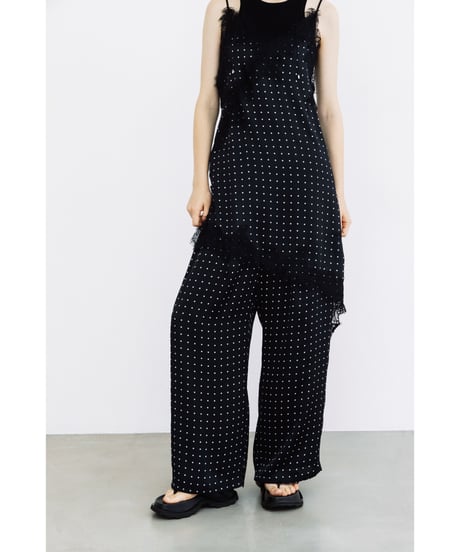ドットワイドパンツ【WCJ-SP-021BLK】