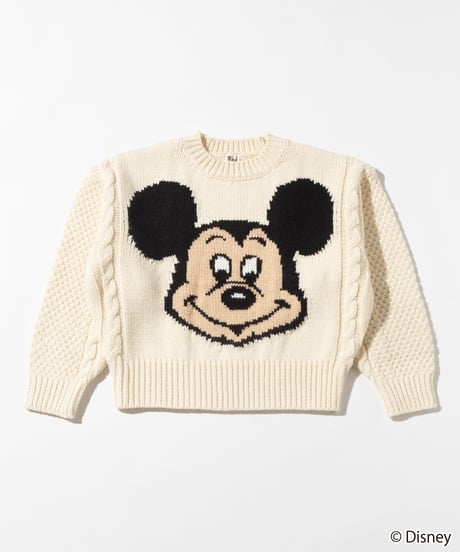 Disney / Face knit pullover【WCJ-TD-048IVO】※11月上旬発売予定