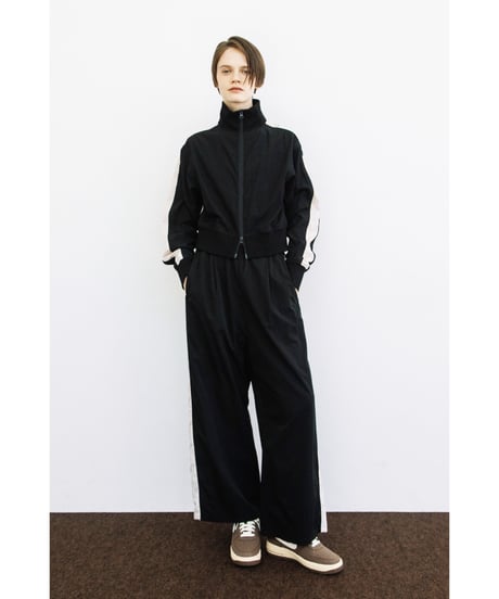 トラックワイドパンツ【WCJ-SP-022BLK】※9月上旬発送予定