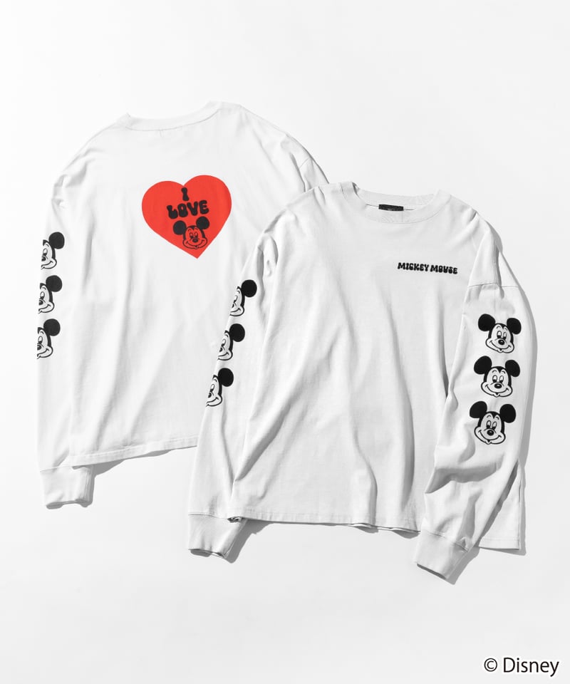 Disney / I LOVE LS TEE(ミッキー)【WCJ-TD-049WHT01】※1