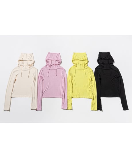 リブフーディTOPS【WCJ-SP-032BLK】