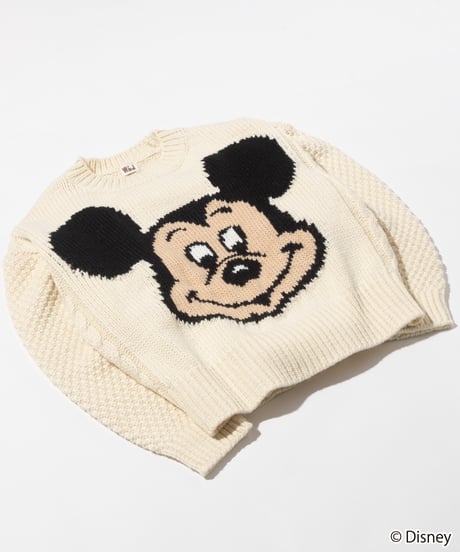Disney / Face knit pullover【WCJ-TD-048IVO】※11月上旬発売予定
