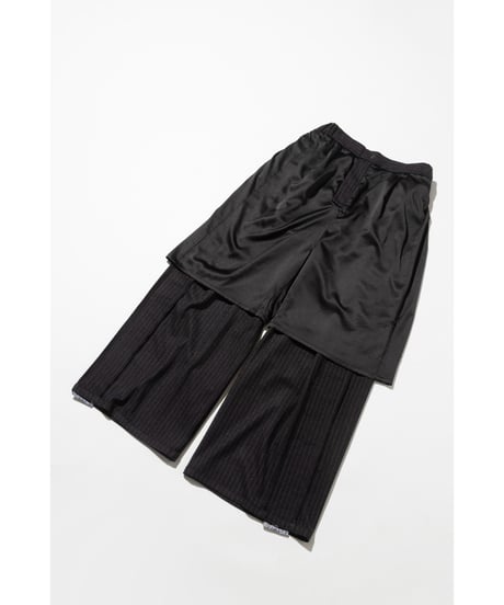 ストライプワイドパンツ【WCJ-SP-024BLK】※11月上旬発送予定