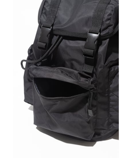 【撥水】フロントポケット付きバックパック【WCJ-MP-043BLK】※9月7日以降順次発送予定