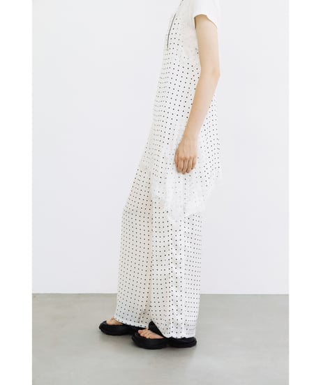 ドットワイドパンツ【WCJ-SP-021WHT】