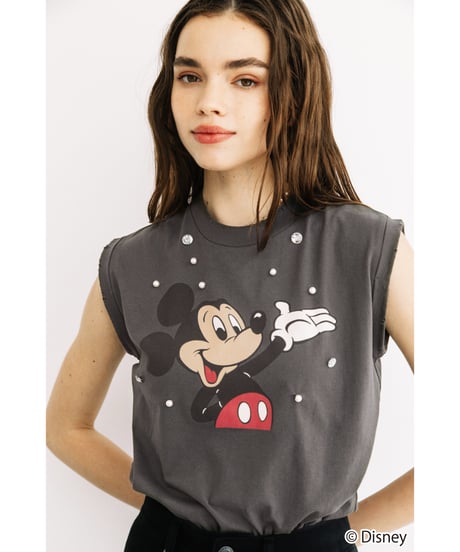 Disney / ビジューノースリーブTEE【WCJ-NA-063BLK】※8月上旬～中旬発売予定