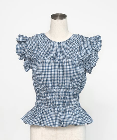 チェックTOPS＆チェックワイドパンツ【WCJ-PP-144BLU/WCJ-PP-132BLU】