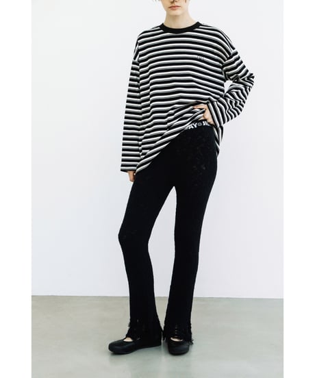 ニットフレアパンツ【WCJ-MF-001BLK】※10月中旬発送予定