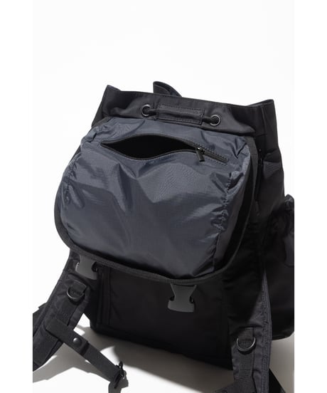 【撥水】フロントポケット付きバックパック【WCJ-MP-043BLK】※9月7日以降順次発送予定