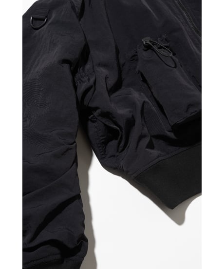 【撥水】ショートポケットMA-1【WCJ-SP-009BLK】※10月上旬発送予定