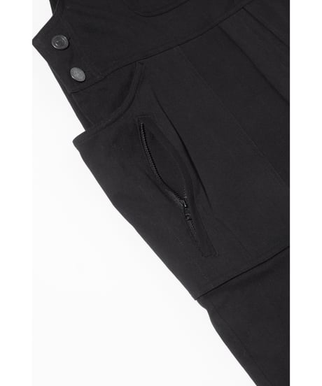 ワイドポケットサロペット【WCJ-SP-007BLK】