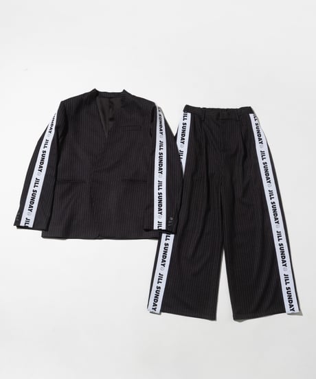 ストライプジャケット＆ストライプワイドパンツ【WCJ-SP-019BLK/WCJ-SP-024BLK】※11月上旬発送予定