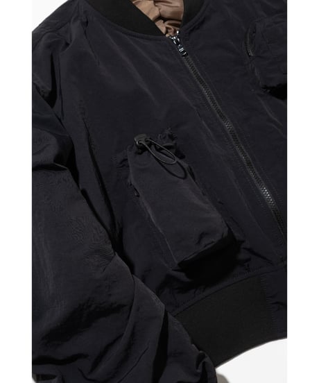 【撥水】ショートポケットMA-1【WCJ-SP-009BLK】※10月上旬発送予定