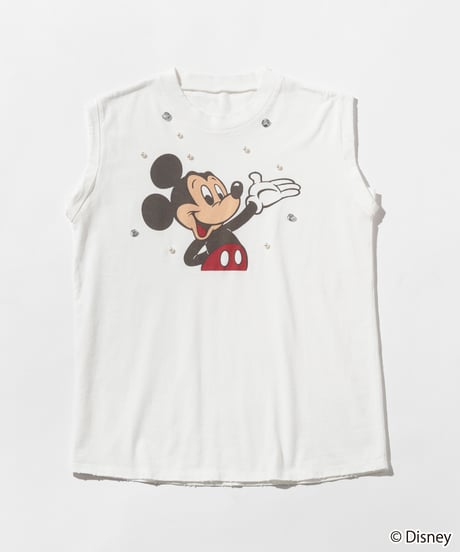 Disney / ビジューノースリーブTEE【WCJ-NA-063WHT】※8月上旬～中旬発売予定