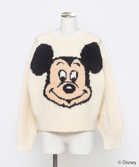 Disney / Face knit pullover【WCJ-TD-048IVO】※11月上旬発売予定