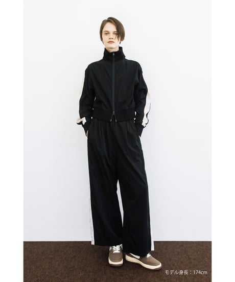 トラックワイドパンツ【WCJ-SP-022BLK】※9月上旬発送予定