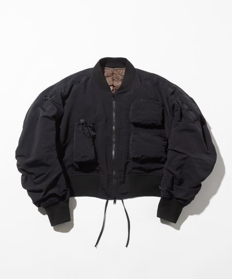 【撥水】ショートポケットMA-1【WCJ-SP-009BLK】※10月上旬発送予定