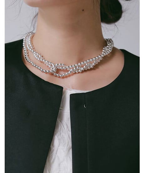 《9/22(火)まで｜12/中旬〜入荷》【 CHIGNO】[0063-735-2SH] 丸玉ﾏﾙﾁWAYﾈｯｸﾚｽ