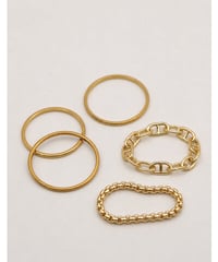 《9/22(火)まで｜12/中旬〜入荷》【 CHIGNO】[0066-782SH] 5ﾚｲﾔｰｽﾃﾝﾚｽﾘﾝｸﾞｾｯﾄ