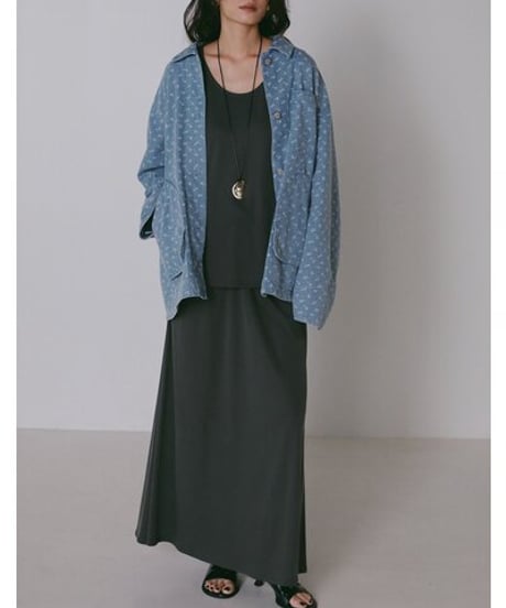 《9/22(火)まで｜12/上旬〜入荷》【 CHIGNO】[4966-690BL] ﾌﾗﾜｰﾌﾟﾘﾝﾄﾃﾞﾆﾑｶﾊﾞｰｵｰﾙ