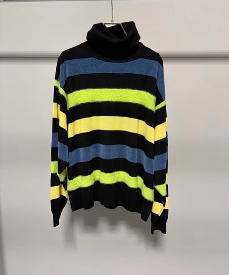 《予約8/2(日)まで｜１０月ごろ入荷予定》【 MARGAUX VINTAGE 】- MG KN - 26120 - A - 異素材ボーダータートルニット