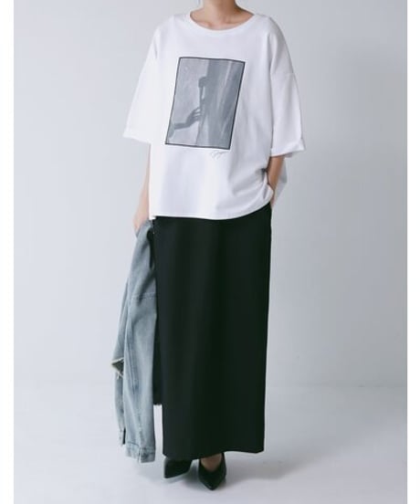《9/22(火)まで｜12/上旬〜入荷》【 CHIGNO】[8466-762KK] PHOTOｵｰｶﾞﾝｼﾞｰﾐﾆ裏TEE