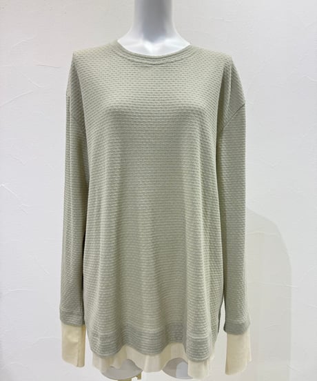 《 予約〆切11/23まで》2月中旬〜2月下旬 【CYAN TOKYO 】モザイクジャガードL/S TOPS