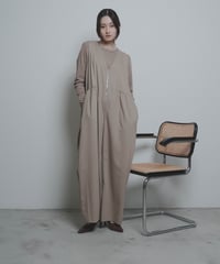 《 予約〆切8/16まで》10月中旬〜10月下旬 【CYAN TOKYO 】シャギーコンビパッチギャザーサロペ[607528]