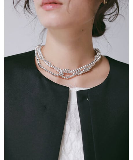 《9/22(火)まで｜12/中旬〜入荷》【 CHIGNO】[0063-735-2SH] 丸玉ﾏﾙﾁWAYﾈｯｸﾚｽ