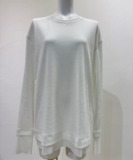 《 予約〆切11/23まで》2月中旬〜2月下旬 【CYAN TOKYO 】モザイクジャガードL/S TOPS