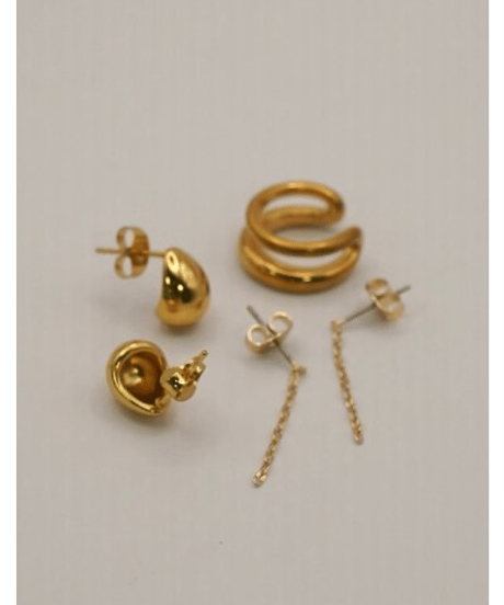《9/23(水)18:00まで｜12/中旬〜入荷》【 CHIGNON 】[0066-777SH] ｽﾃﾝﾚｽﾋﾟｱｽ&ｲﾔｶﾌｾｯﾄ