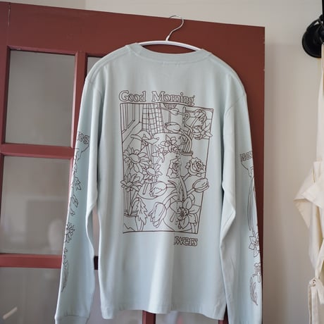 【実は庭師×gui flower】コラボロングTシャツ（shallow green）受注生産枠＊11月下旬発送