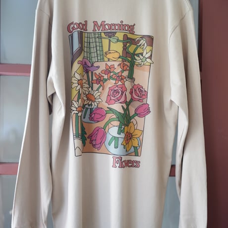 【実は庭師×gui flower】コラボロングTシャツ（beige）受注生産枠＊11月下旬発送