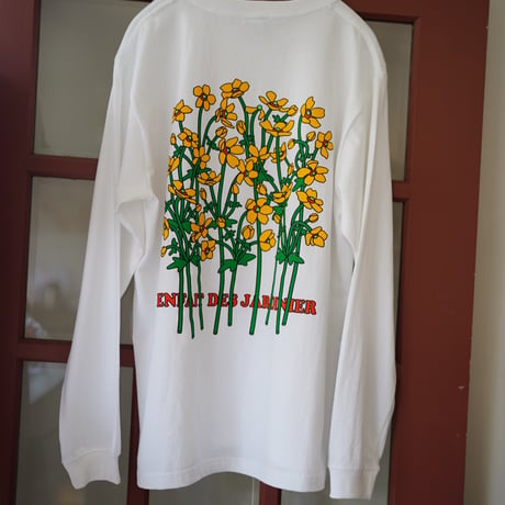 【実は庭師×gui flower】コラボロングTシャツ（white）受注生産枠＊11月下旬発送