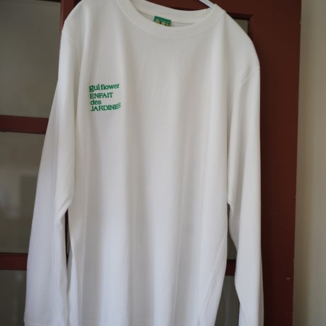 【実は庭師×gui flower】コラボロングTシャツ（white）受注生産枠＊11月下旬発送
