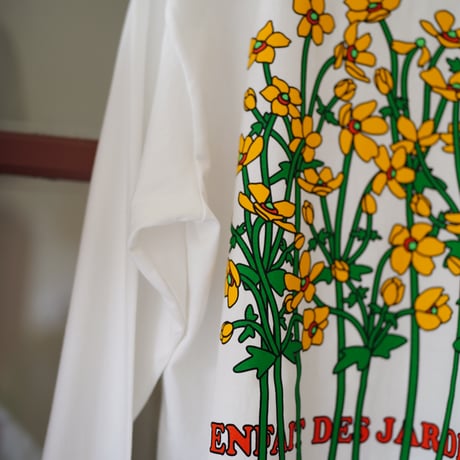 【実は庭師×gui flower】コラボロングTシャツ（white）受注生産枠＊11月下旬発送