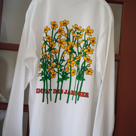 【実は庭師×gui flower】コラボロングTシャツ（white）受注生産枠＊11月下旬発送