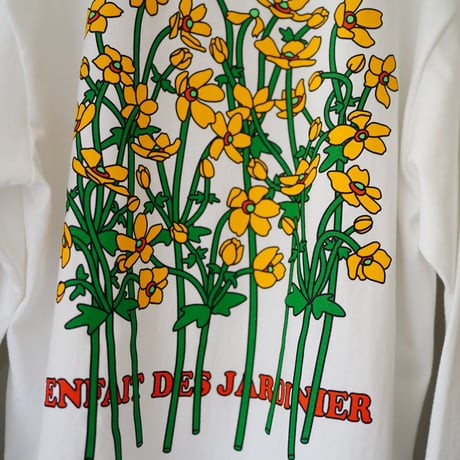【実は庭師×gui flower】コラボロングTシャツ（white）受注生産枠＊11月下旬発送