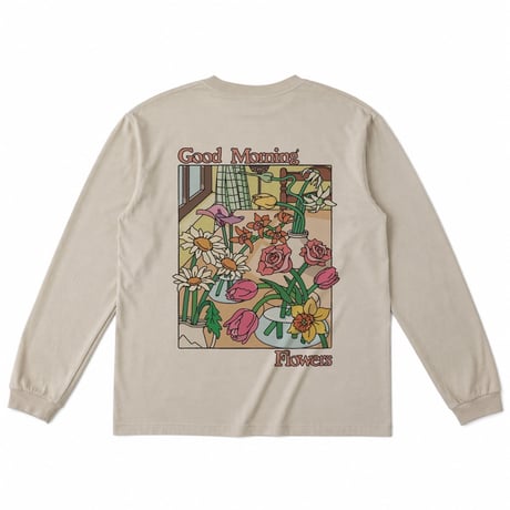 【実は庭師×gui flower】コラボロングTシャツ（beige）受注生産枠＊11月下旬発送