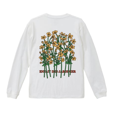 【実は庭師×gui flower】コラボロングTシャツ（white）受注生産枠＊11月下旬発送