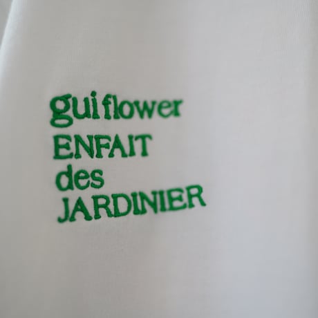 【実は庭師×gui flower】コラボロングTシャツ（white）受注生産枠＊11月下旬発送