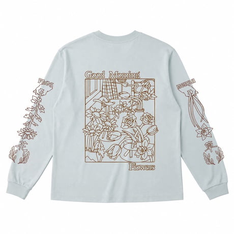 【実は庭師×gui flower】コラボロングTシャツ（shallow green）受注生産枠＊11月下旬発送