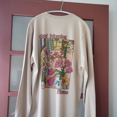 【実は庭師×gui flower】コラボロングTシャツ（beige）受注生産枠＊11月下旬発送