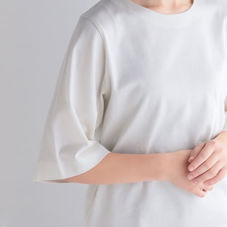 【SISIA】コットンシルク ハイツイストTシャツ