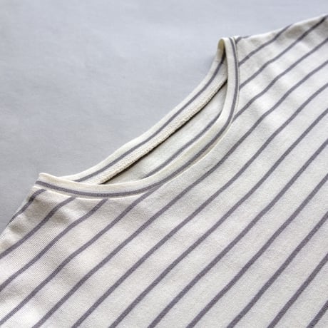 【SISIA】タッサースパンシルク ボーダーＴシャツ