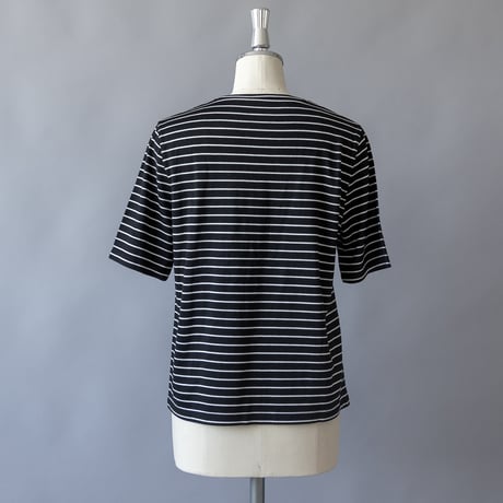 【SISIA】タッサースパンシルク ボーダーＴシャツ