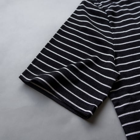 【SISIA】タッサースパンシルク ボーダーＴシャツ