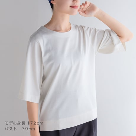 【SISIA】コットンシルク ハイツイストTシャツ