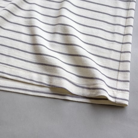 【SISIA】タッサースパンシルク ボーダーＴシャツ